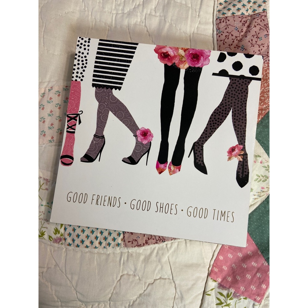Sara Miller London DEMDACO Good Friends Good Shoes Good Times Wall Plaque Art